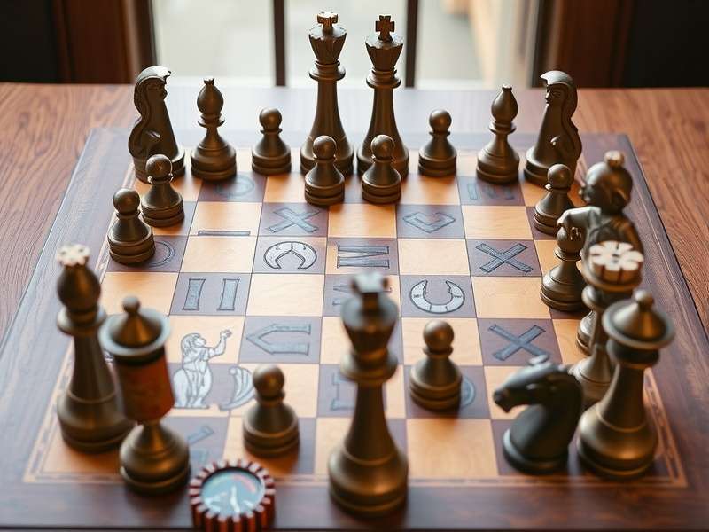 Yogi S Chess Odyssey game board setup showing unique pieces and layout