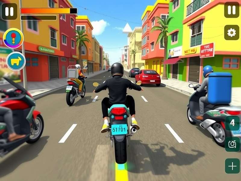 Jalebi Rapid Rider gameplay screenshot showing colorful Indian streets