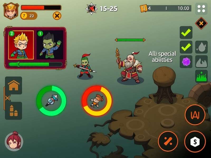 Ginger Power Warrior battle scene showing special abilities