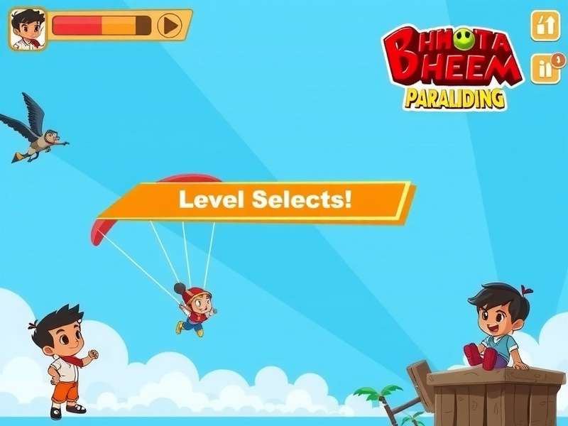 Chhota Bheem Beach Paragliding gameplay screenshot