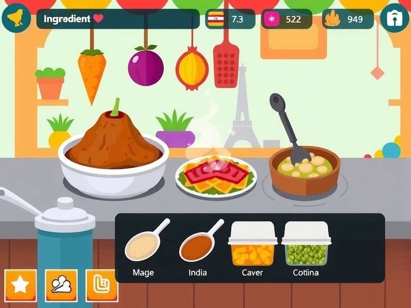 Juicy Chaat Quest gameplay screenshot showing colorful street food preparation