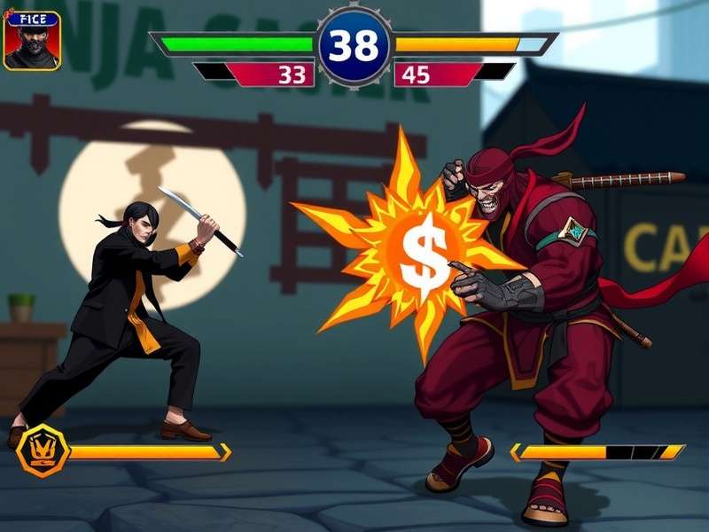 Ninja Master gameplay screenshot showing combat mechanics