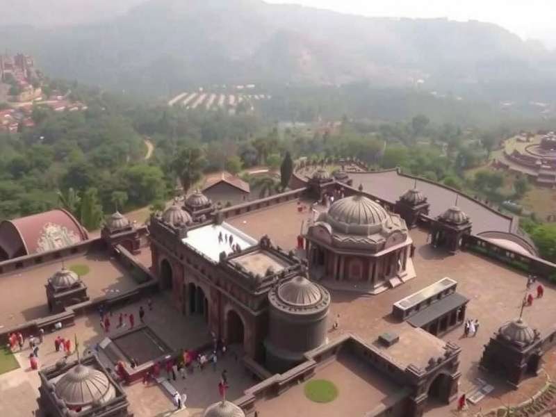 Chitradurga Fort aerial view showing its massive structure