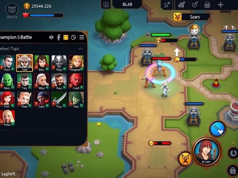 Champion S Battle character selection screen showing diverse hero options