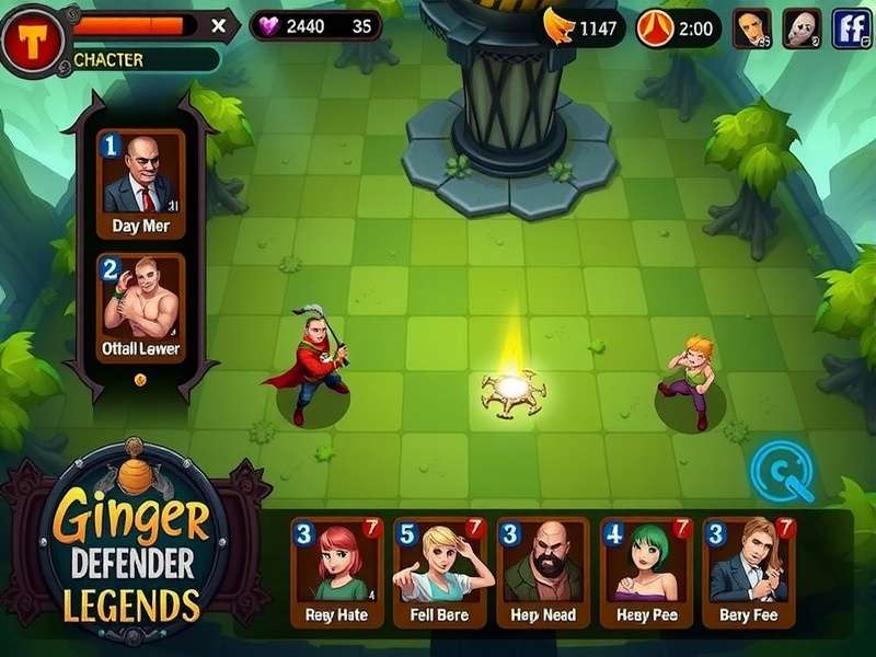 Ginger Defender Legend character selection screen