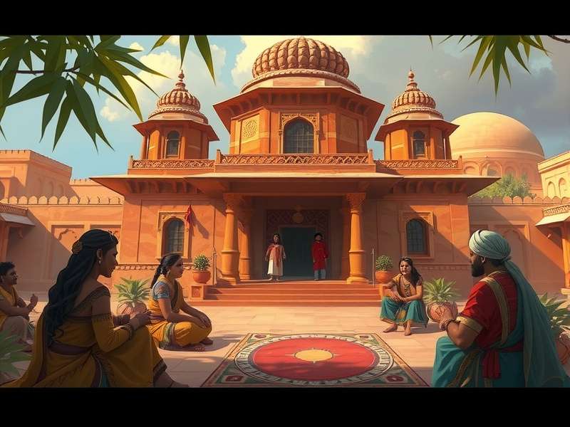Fennel Foray Indian Route game environment showing detailed Indian architecture