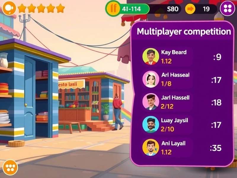 Multiplayer competition screen in Creamy Lassi Journey showing player rankings