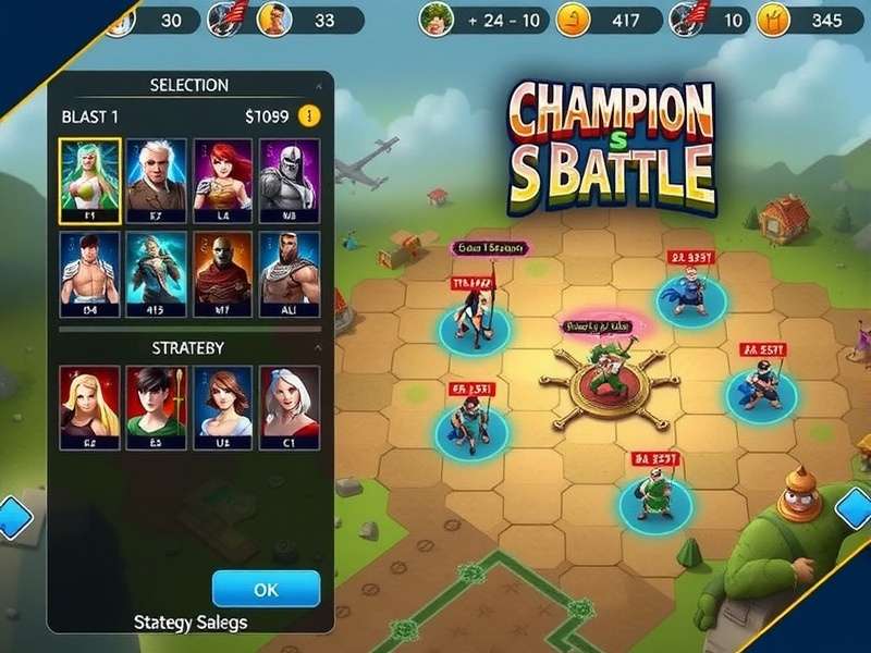 Champion S Battle strategy map showing tactical positions and movement patterns