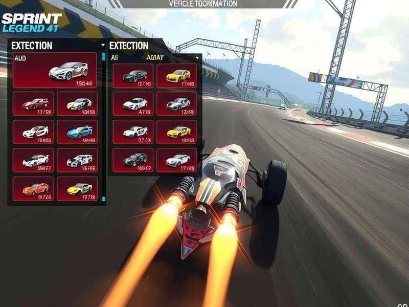 Sprint Legend Elite gameplay screenshot showing intense racing action