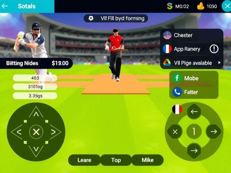 All Rounder Cricket control layout and interface