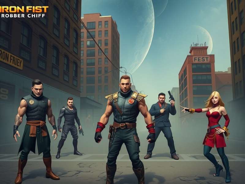 Iron Fist Robber Chief character lineup showing main protagonist and supporting characters
