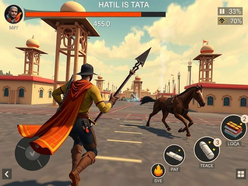 Indian Spike Ace Sovereign gameplay screenshot showing character and environment design