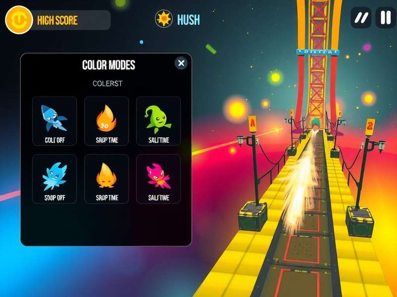 Color Dash Ace gameplay screenshot showing vibrant colors and intuitive interface
