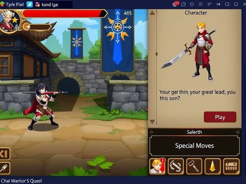 Character selection screen in Chai Warrior S Quest