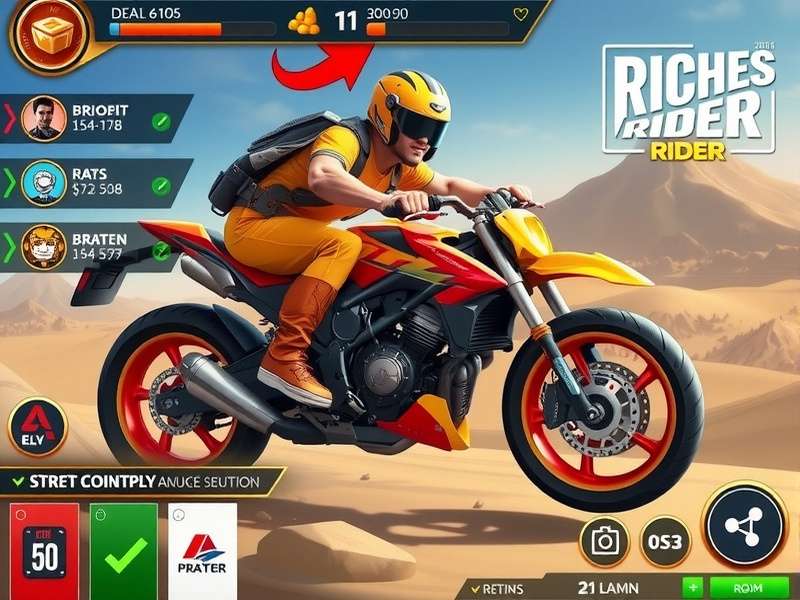 Riches Rider gameplay interface showing strategic elements