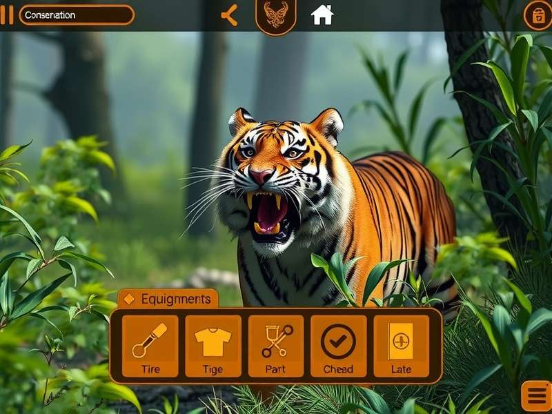 Majestic Tiger Safari conservation education interface
