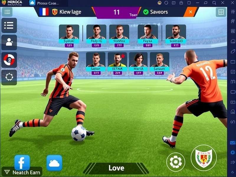 NEROCA FC Heroic Battle team management interface