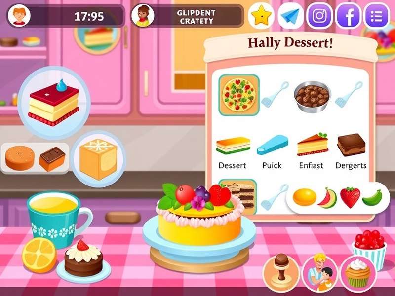 Sweet Treats Delight gameplay showing colorful dessert creation