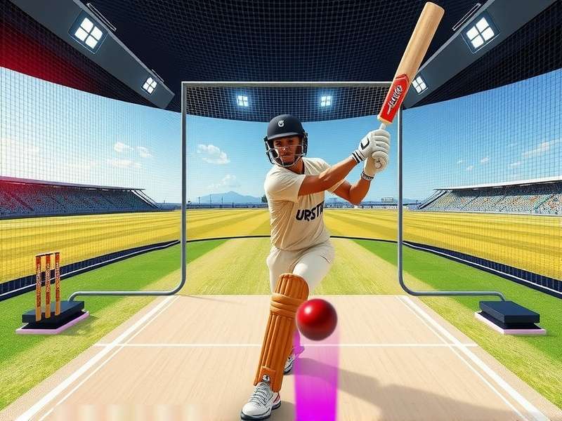 VR Cricket Duel bowling action in virtual reality