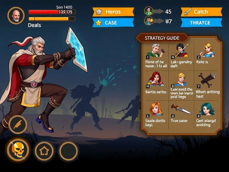 Character selection screen showing various heroes in Braveheart Legend Hero