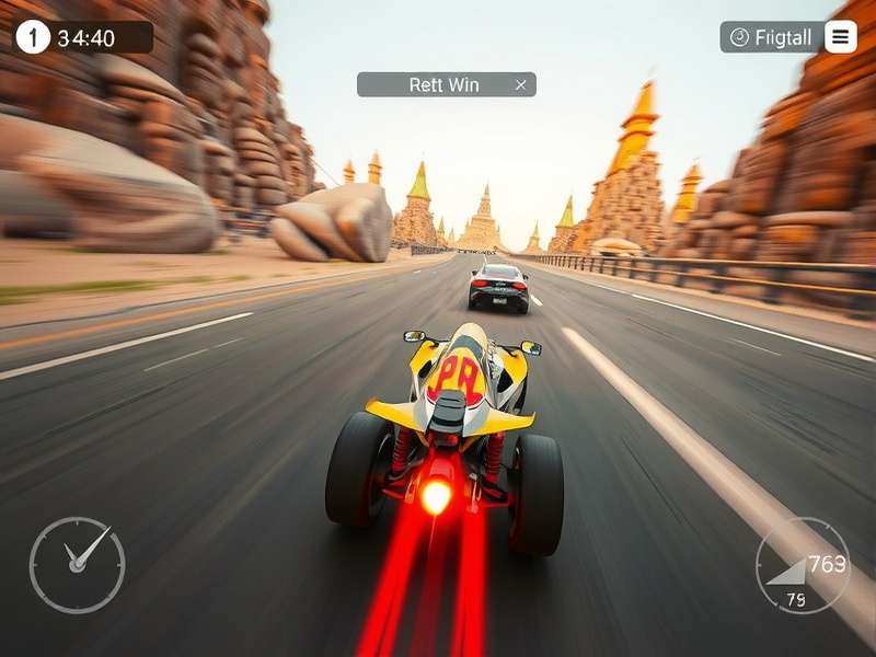Velocity Voyager gameplay screenshot showing high-speed racing action