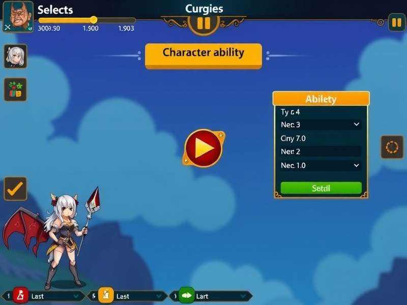 Character selection screen in Fennel Champion Saga