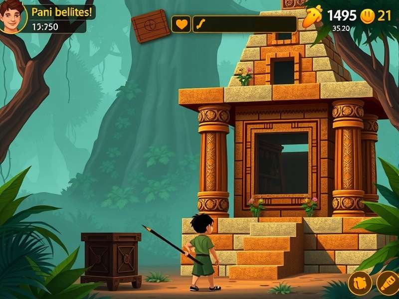 Papri Jungle Explorer puzzle solution showing ancient temple mechanism