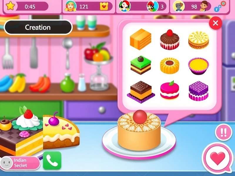 Sweet Treats Delight social features showing friend interactions