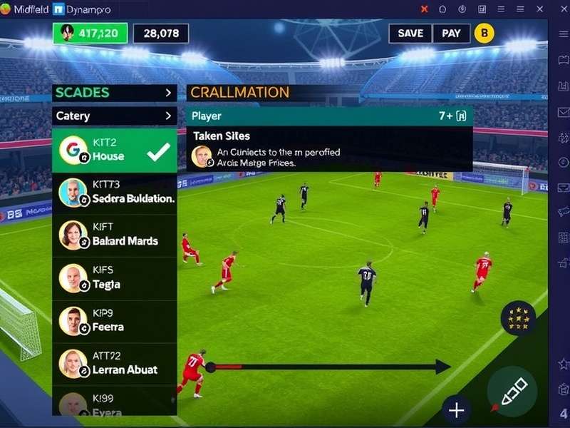 Player customization options in Midfield Dynamo Pro