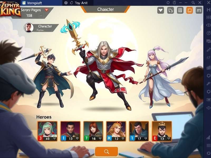 Zephyr King development team working on game design