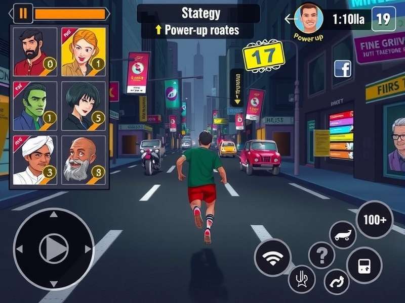 Mumbai Night Runner Pro character selection screen showing diverse Indian characters