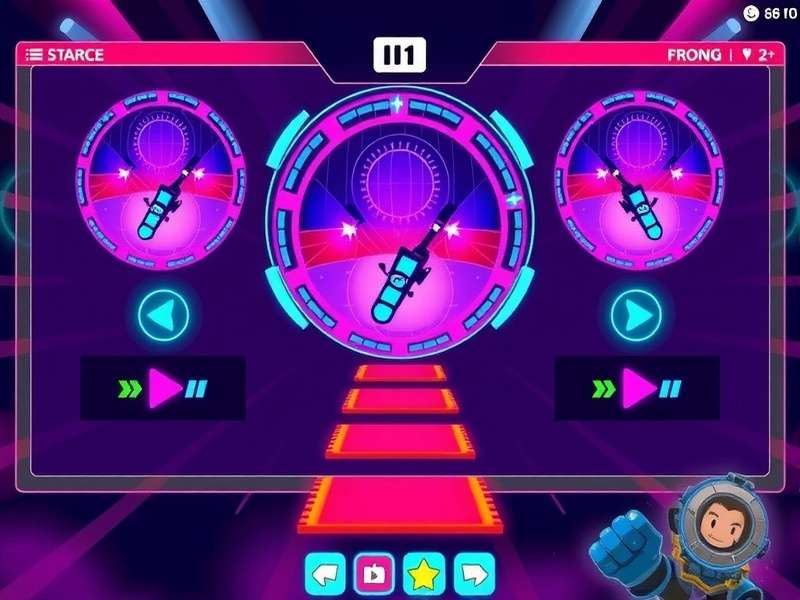 Beat Bounty Bash gameplay screenshot showing rhythm mechanics