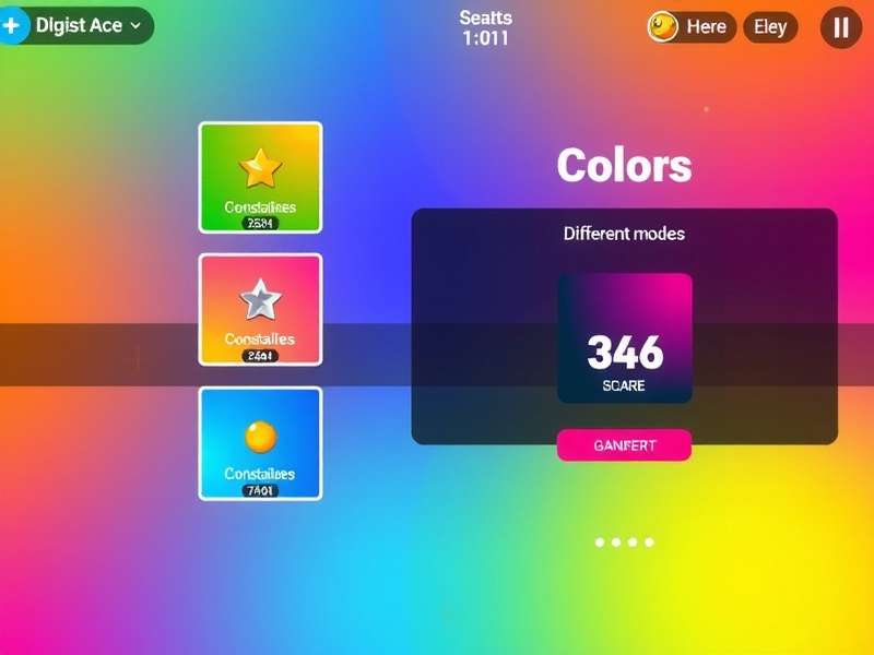 Color Dash Ace different game modes selection screen