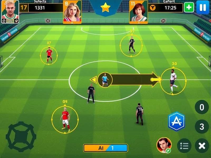 Goa Striker Master X gameplay screenshot showing vibrant visuals and intuitive interface