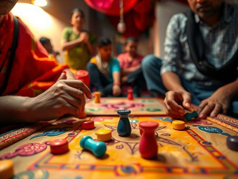 Family playing Odisha Oracles together during festival