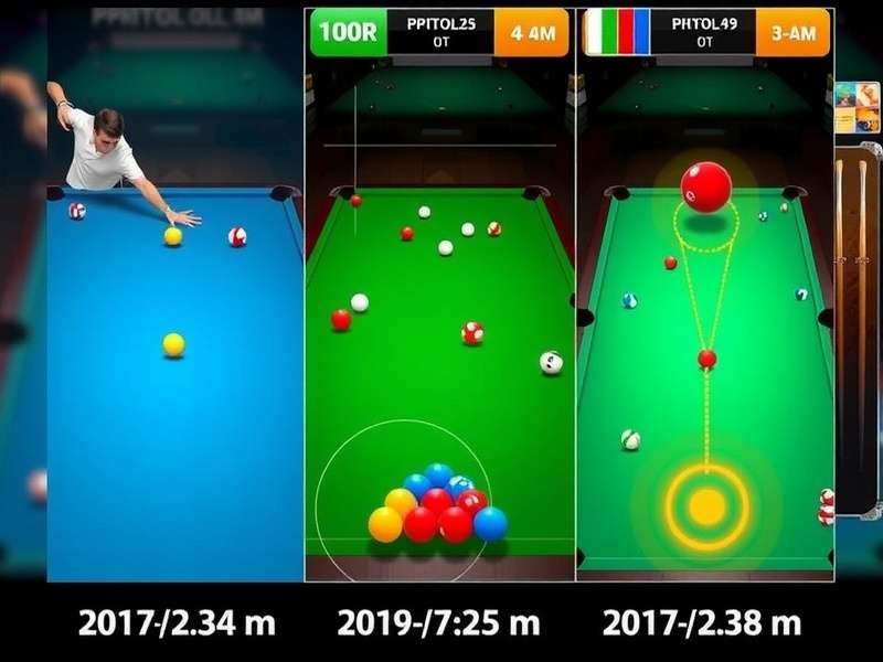 Evolution of Billiard Ace India game interface over time