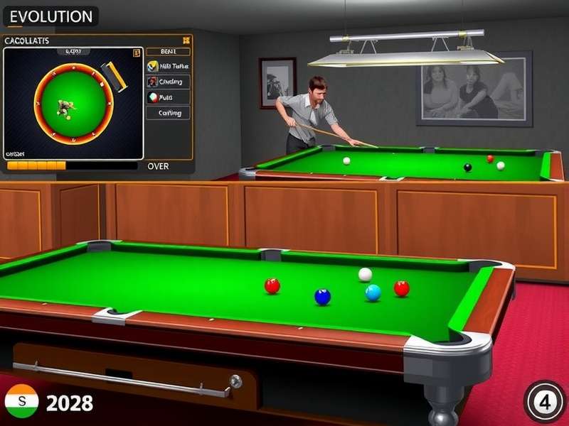 Billiard Ace India gameplay screenshot showing realistic physics