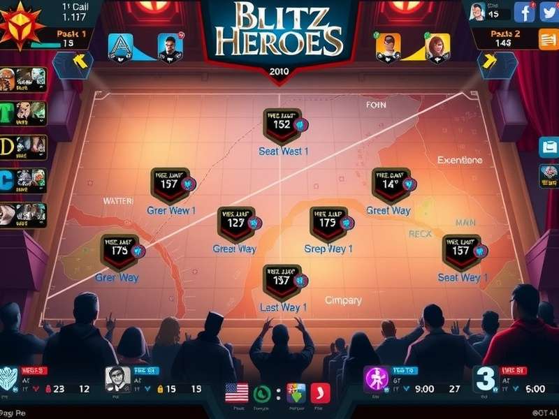 Blitz Heroes strategy map showing optimal positioning
