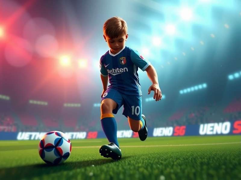 Ultimate Football Roblox gameplay scene showing a player running with the ball