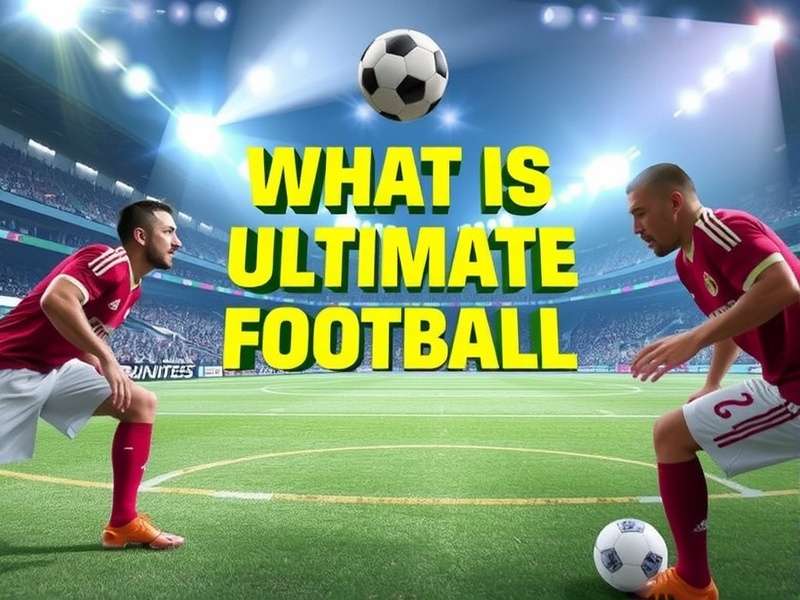 Dynamic in-game action from Ultimate Football showcasing a player making a spectacular move