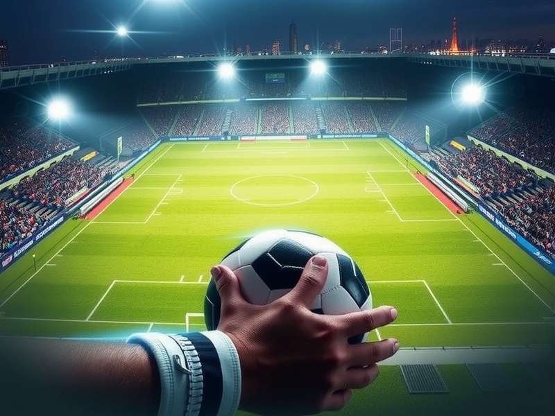 Dynamic football match scene in an urban park setting