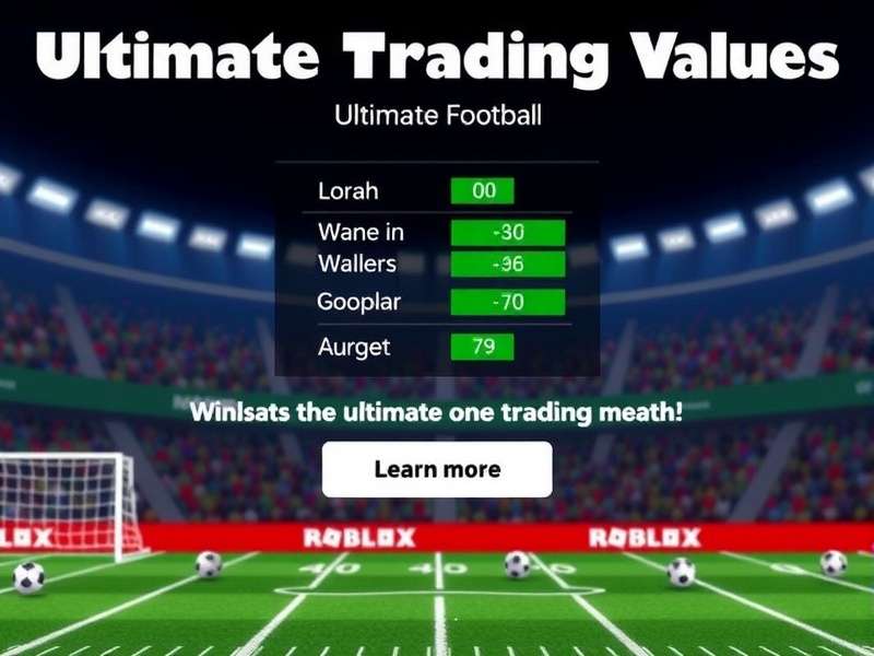 Ultimate Football Roblox game interface showing player cards and market