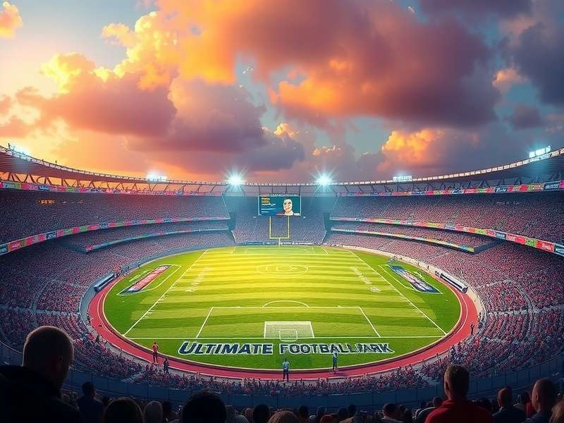 Ultimate Football Park Codes in action showing a virtual football field