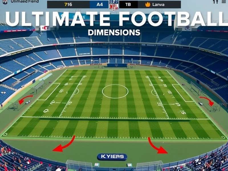 Standard football field dimensions diagram