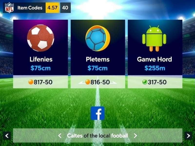 Ultimate Football Item Codes Banner showing in-game rewards