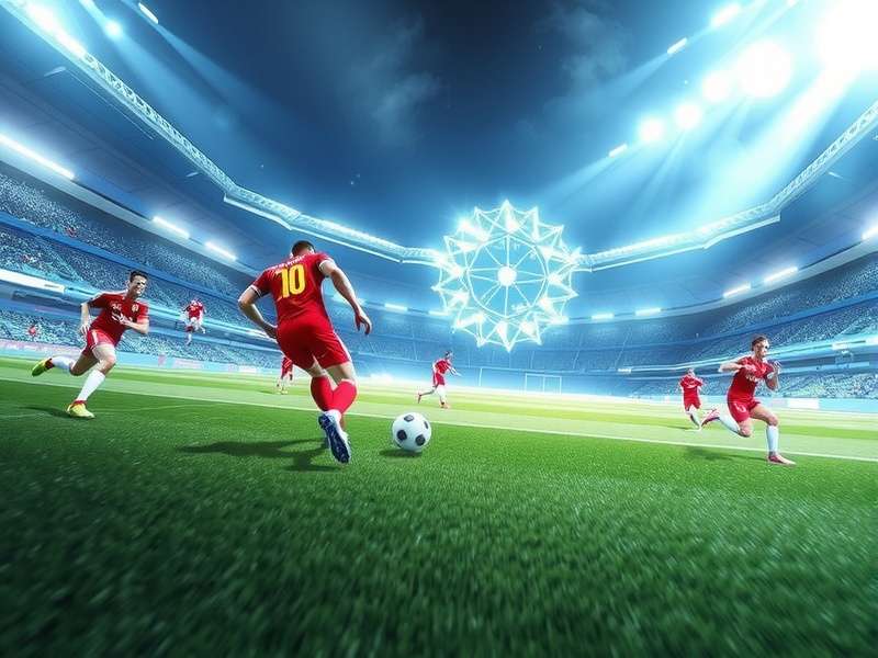 Ultimate Football gameplay screenshot showing a striker taking a shot on goal