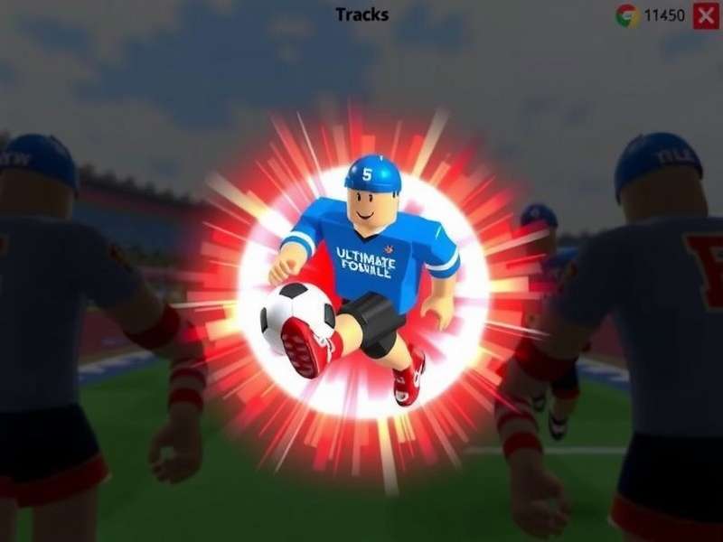 Ultimate Football gameplay scene on Roblox