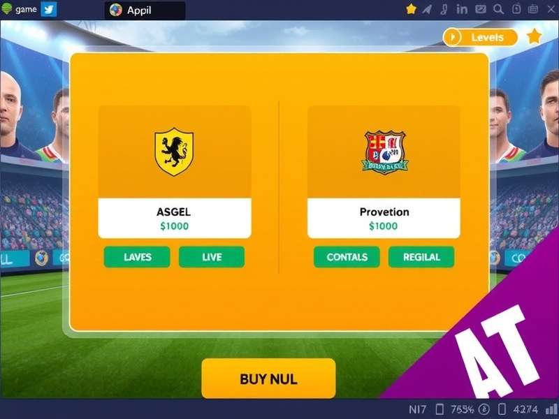 Ultimate Football gameplay screen showing level progression interface