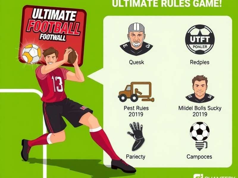 Ultimate Football match action on a modern turf pitch with players in dynamic motion