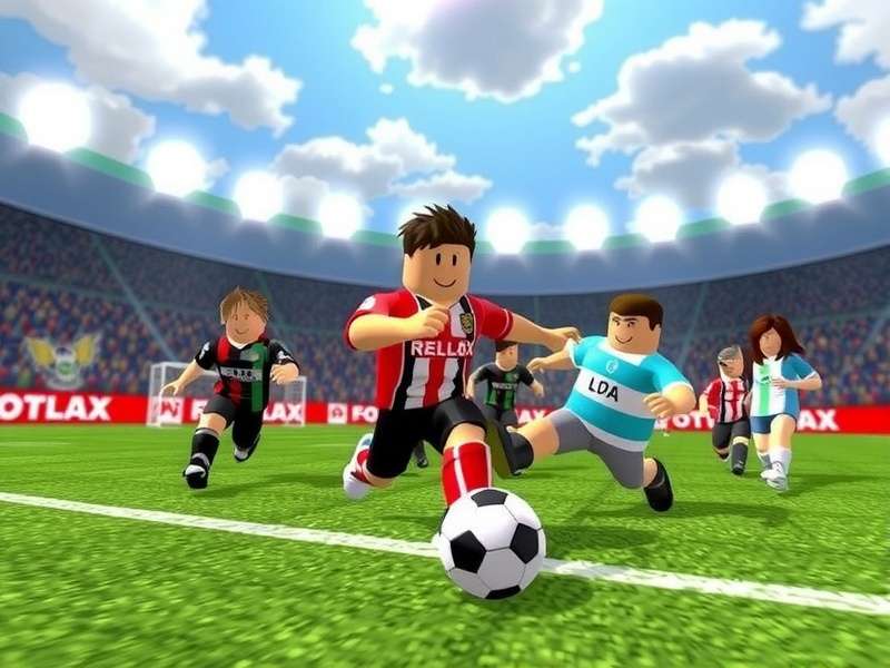 Ultimate Football Roblox Teams – action scene with players and stadium
